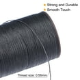 thumbnail image 4 of Thin Waxed Thread 137 Yards 0.55mm Polyester String Cord for Machine Sewing Hand Quilting Weaving, Dark Grey, 4 of 5