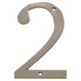 thumbnail image 1 of Distinctions House Address Number 2, Screw-In, Brushed Nickel Zinc, 4 In. - 843322, 1 of 15