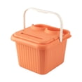thumbnail image 2 of Lavabo para pies, bañera de para pies, 23,5 cm de altura, con tapa con asa, cubo para pies, lavabo para lavar los pies, para camping, limp Naranja, 2 of 8