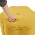 thumbnail image 4 of S-HOME Set of 2 Ottoman with Storage,Flower Shape Petal Ottoman,Upholstered Velvet Storage Ottoman Bench, 4 of 8