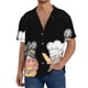thumbnail image 1 of Fotbe Little Chef Gnome Camisa Estampada de Manga Corta para Hombre, Casual de Verano, Estilo Playero, Sin Arrugas-Medium, 1 of 5