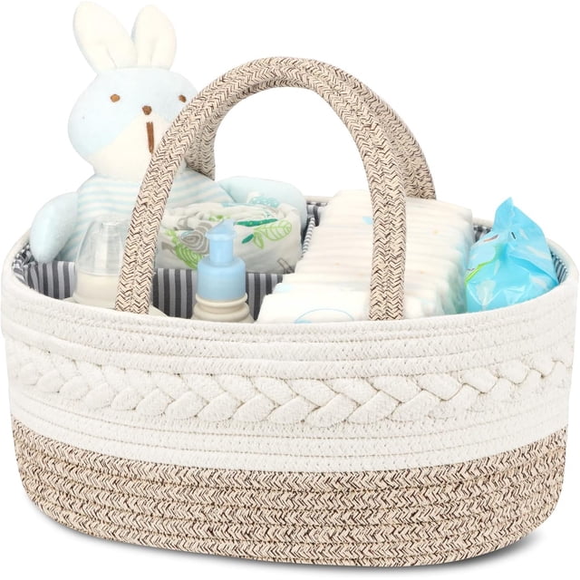 Caddy para pañales cesta de regalo bebé organizador portátil para cambiador organizador de nursery artículos esenciales