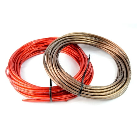 8 Gauge 50' BLACK and 50' RED Car Audio Power Ground Wire Cable 100' ft Total