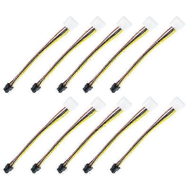 10Pcs 4 Pin To 6 Pin Power Cord Connector Large 4P To 6P Graphics Card Power Cable Adapter Cable