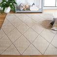 thumbnail image 2 of SAFAVIEH Revive Lorrin Diamond Polyester Area Rug, Beige, 6'7" x 6'7" Square, 2 of 8