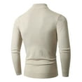 thumbnail image 4 of OJinShaWanO Pull Homme 2025 Nouveau Pull Mode Col Montant Demi-Zip Pull Chemise de Base pour Homme, 4 of 8