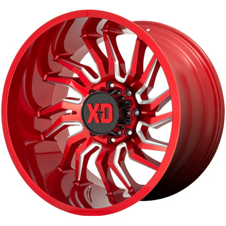 XD Series XD858 Tension 22x12 8x170 -44mm Red/Milled Wheel Rim 22" Inch