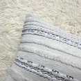 thumbnail image 2 of Funda de almohada con textura a rayas, suave y acogedora, blanca, 30 x 50 cm, poliéster, 2 of 2