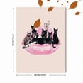 thumbnail image 3 of UXIEQU Black Cats On Lips With Cigarette Canvas Wall Art Print 15.75x11.81 Inches, 3 of 8
