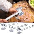 thumbnail image 1 of TTJ Meat Tenderizer Double Sided Kitchen Tool Aluminum Alloy Hammer for Beef Steak Poultry and Meal Prep with Textured Pounder Surface, 1 of 6