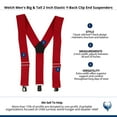 thumbnail image 4 of Welch  2 Inch Elastic Y-Back Clip End Suspenders (Men Big & Tall), 4 of 4