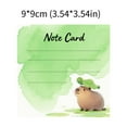 thumbnail image 4 of Kawaii Capybara Stationery Set,100-Pack 3.54x3.54 Inch Note Cards with 105 Round Stickers Tapes for Gifts, Watercolor Animal Mini Cards for Emotional Notes,Office Note Paper, Home Message Decor, 4 of 9