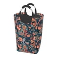 thumbnail image 1 of XMXT Large Collapsible Laundry Hamper, Paisley Flower Print Laundry Basket with Aluminum Handle, 50L Multicolor, 1 of 7