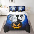 thumbnail image 2 of YST Black Cat Ensemble de Literie 7 Pcs Thème Joyeux Halloween, Simple, 2 of 5