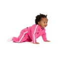 thumbnail image 3 of Wonder Nation Baby Girls Long Sleeve Full-Zip Tracksuit, 2 Piece, Sizes 0/3M-24M, 3 of 8