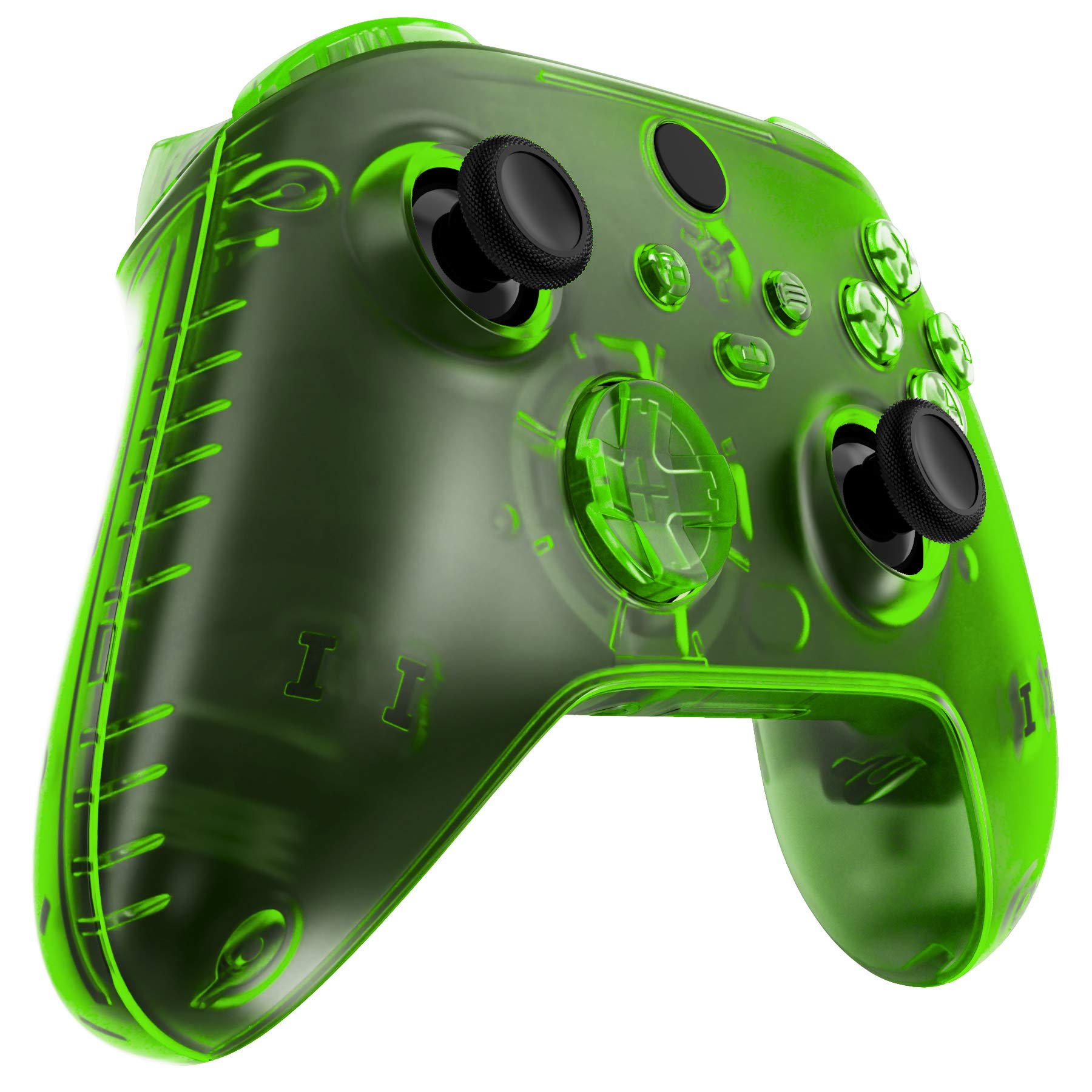 Metal Xbox Shell Xbox Series X Shell EXtremeRate Clear Green Full Shell Set For Xbox ...