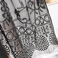 thumbnail image 6 of Lumtrix Women Lace Shawls and Wraps for Evening Dress Elegant Soft Sheer Scarf Wedding Bridal Scarf Formal Dress Fringe Lace Cover UP Black One Size, 6 of 6