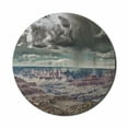 thumbnail image 1 of Nature Mouse Pad for Computers, Cumulus Clouds on Grand Canyon Valley with Hazy Beams Idyllic Nature Photography, Round Non-Slip Thick Rubber Modern Mousepad, 8" Round, White Brown, by Ambesonne, 1 of 2