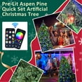thumbnail image 6 of Twinkly Christmas Tree 7ft Artificial APP-Controlled Prelit Xmas Tree, Two Colors, 380 LED Wifi Lights, 1339 Branch Tips, 6 of 11