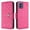 Rose, variant on for Motorola Moto G Play 4G 2024 Wallet Case, Elegant Card Holder Cash Slot PU Leather Kickstand Wrist Strap Shockproof Protective Flip Women Girls Case for Motorola Moto G Play 4G 2024, Pink