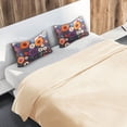 thumbnail image 5 of Yayeee Pillowcase Standard Size Set of 2 Satin Wrinkle Resistant Pillow Case, Purple Flowers, 5 of 7