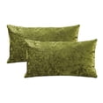 thumbnail image 2 of Home Soft Things Crushed Velvet 2 Piece Throw Pillow Cover Set - Avocado - 14" x 26", 2 of 7