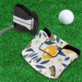 thumbnail image 5 of Haosy Lemons Flowers Butterflies Golf Mallet Putter Cover Strong Magnetic Leather Golf Club Headcover Closure, 5 of 7