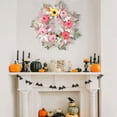 thumbnail image 1 of Corona de calabaza con hojas de arce blancas artificiales. Ideal para decorar el hogar en Acción de Gracias, Halloween, el porche o como adorno. Perfecta para fiestas y decoración del hogar., 1 of 6
