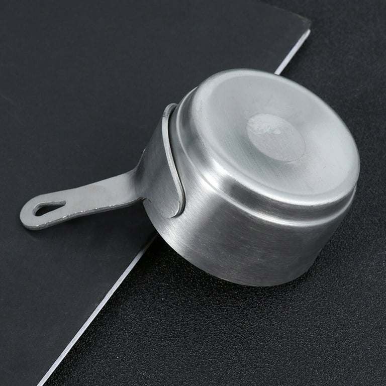 Stainless Steel Mini Soup Pot with Long Handle Condiment Sauce Pan Porridge Cooking  Pot Nonstick Small Saucepan for Restaurant Kitchen Home 125ml 