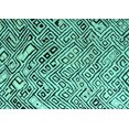 thumbnail image 1 of Ahgly Company Indoor Rectangle Solid Turquoise Blue Modern Area Rugs, 2' x 3', 1 of 4