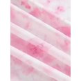thumbnail image 3 of Pink Ruffle Halter Mini Dress With Floral Print And Rose Embellishment, 3 of 5