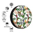 thumbnail image 5 of Spare Tire Cover, zebra Giraffe leopard palm leaves Wheel Cover Tire Covers for Trailers Car Truck Camper Universal Tire Covering Fits Diameter 15 inch, 5 of 7