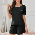 thumbnail image 2 of Women’s Soft Pajama Set – Scoop Neck Top with Pocket & Elastic Shorts (Versatile Lounge Set for Home & Daily Wear), 2 of 5