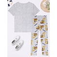 thumbnail image 3 of ATAIKU 3-12Y Boys Pajamas Set Sleeves Top and Pants 2 Pieces Summer Pjs Set Kid Excavator Sleepwear, 3 of 12