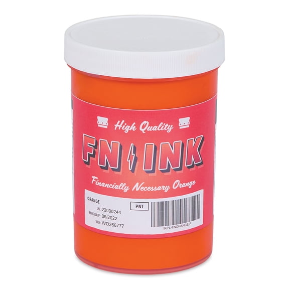 FN Ink Plastisol Screen Printing Ink - Orange, Pint