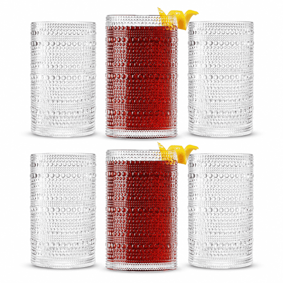 Clear Classic 14oz Plastic Highball Tumbler Set of 6, Shatterproof Tritan Drinkware