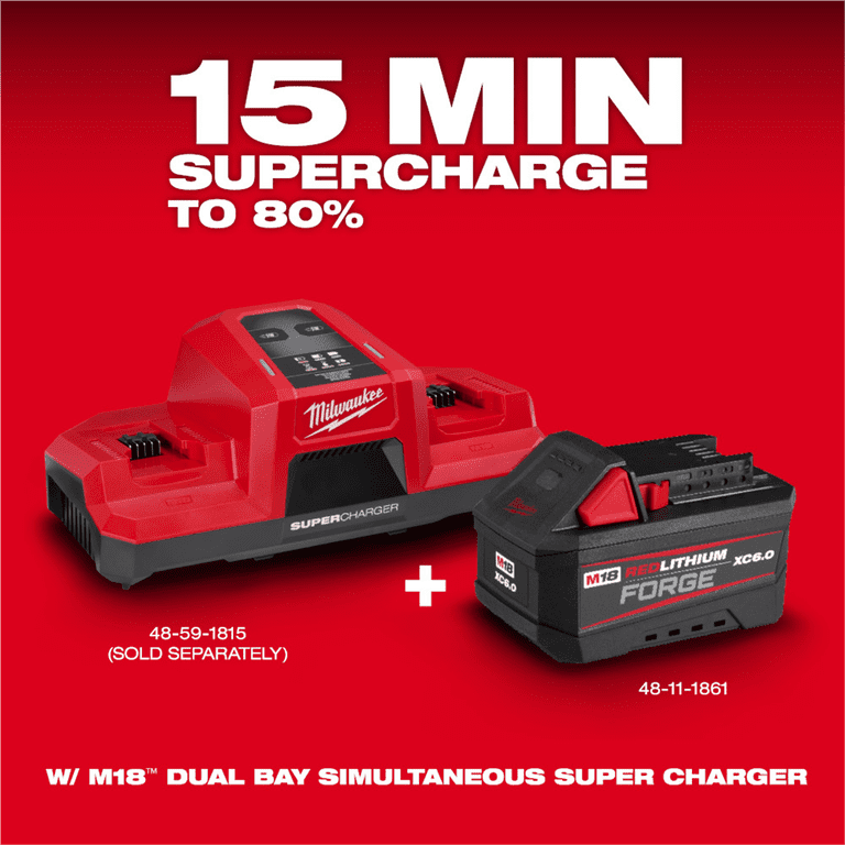 Milwaukee Tool M18 REDLITHIUM FORGE XC6.0 Battery Pack - Walmart.com
