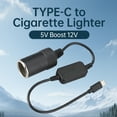 thumbnail image 4 of USB C To 12V Car Cigarettes Lighters Socket Converters Cable For Vehicle Electronics Gadgets Car Navigation Recorders, 4 of 8