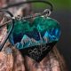 thumbnail image 2 of Wood Resin Paired Heart Pendants Mountains Necklace For Couple Birthd, 2 of 3
