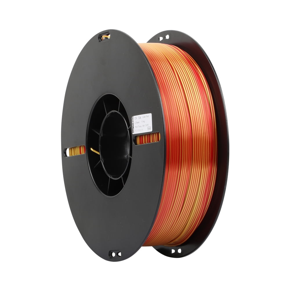 Creality 3D Printing Silk PLA Filament 3D Printer Gold Red Shiny Filaments 1.75mm Neatly Wound Dimensional Accuracy +/- 0.03 mm Silk Smooth Printing 2.2lbs for Most 3D Printers