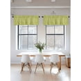 thumbnail image 3 of Vintage Fruit Green Kitchen Curtain Valances for Windows Farmhouse Short Curtains, Farmhouse Retro Solid Color Linen Texture Rod Pocket Valance Curtain for Bedroom Cafe Living Room 54"x18", 3 of 8