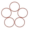 thumbnail image 3 of 5pcs Red Car Vehicle Universal Silicone O-Ring Sealing Gasket Washer 90mm x 3.5mm, 3 of 6