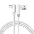 thumbnail image 1 of Injueey Línea de datos tejida de nailon de doble codo de 1/2/3 metros para Cable de datos de teléfono Android USB 3,0 Cable de repuesto Teléfono y Comunicación Blanco 3 metros, 1 of 6