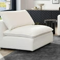 thumbnail image 2 of Diamond Sofa IVYACWH Ivy Armless Chair with Faux Shearling & Feather Down Seating, White, 2 of 21