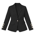 thumbnail image 5 of Sentmoon Blazers Color Block Long Sleeve Lapel Button Down Blazer Jacket with Cuff Detail for Office Work, 5 of 8