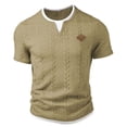 thumbnail image 3 of Klisyaur Fashion Shirts for Mens Short Sleeve V Neck Summer Casual Comfortable Breathable Tops Basic Tee, 3 of 5