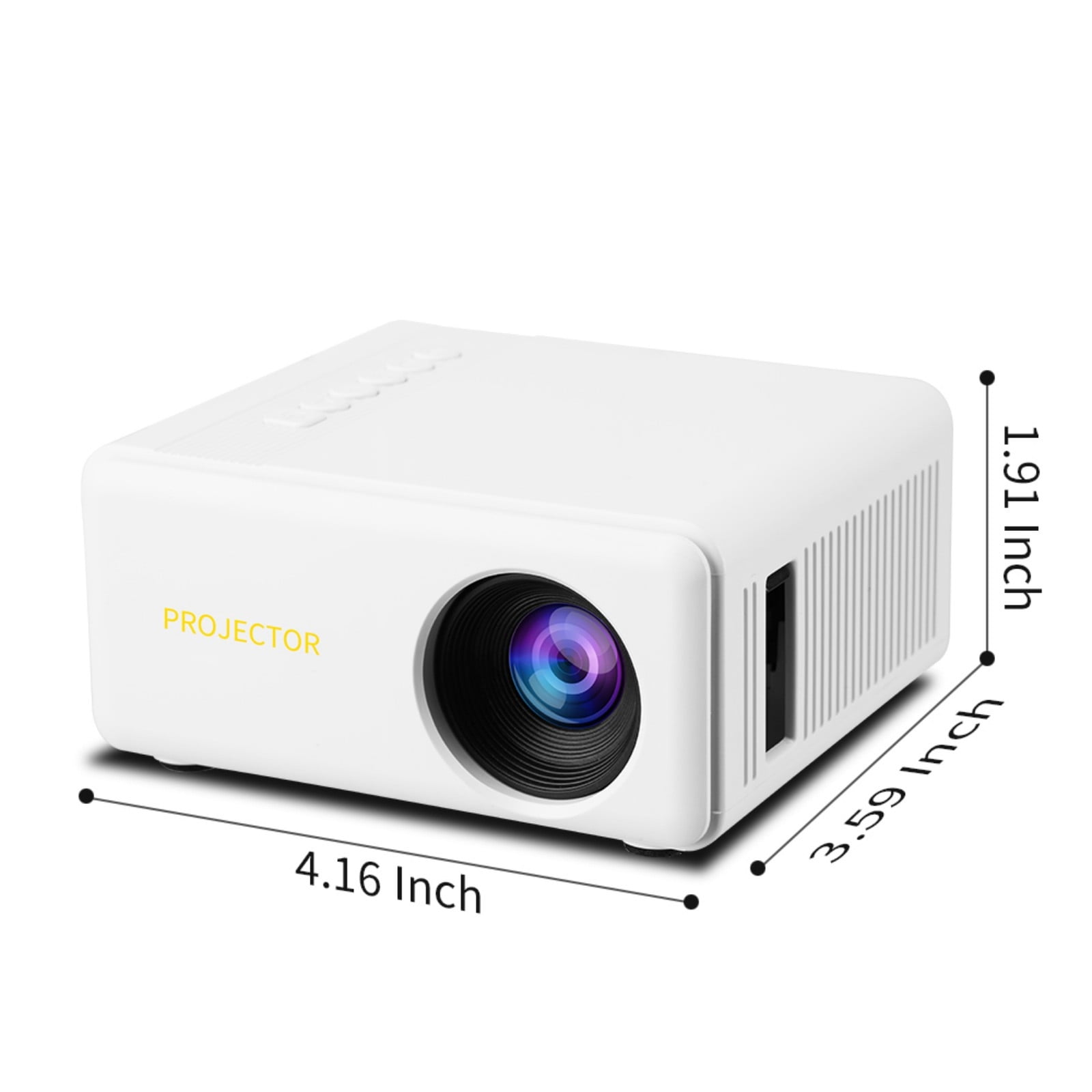 Nkmbld Portable Projector, High-Definition Mini Ceiling Projector Compatible with HDMI/USB/iOS/Android/Windows for Home Entertainment