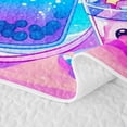 thumbnail image 5 of Erosebridal Kawaii Axolotl Twin Quilt Set, Dreamy Boba Twin Coverlet Set, Stars Reversible 2pcs, 1 Bedspread and 1 Pillowcase, 5 of 7