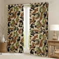 thumbnail image 2 of Feelyou Retro Camouflage Camo Black Out Curtains, Rustic Gorilla Wildlife Curtains Pack of 2 (42x63 Each), Green Abstract Bedroom Curtains, Black Out Curtains Decor, 2 of 6