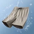 thumbnail image 2 of Besolor Mens Shorts Summer Lightweight Breathable Thin Workout Running Elastic Waist Drawstring Shorts with Pockets(3X-Large,Khaki), 2 of 7